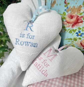 Linen Alphabet Heart, 6 of 9