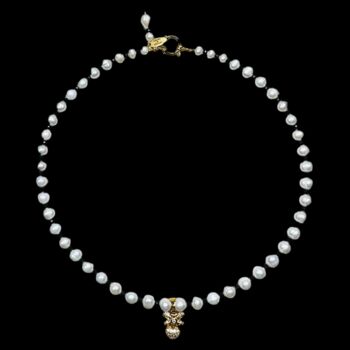 Marie Antoinette Pearl And Spinel Charm Necklace, 3 of 4