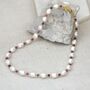 Pink Tourmalines And Baroque Pearls Necklace, thumbnail 4 of 6