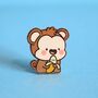 Monkey Enamel Pin | Cute Pin Badges, thumbnail 5 of 6