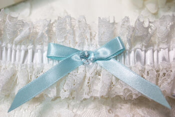Satin And Lace Wedding Garter, 2 of 3