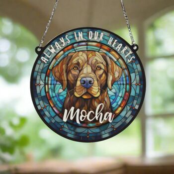 Labrador Chocolate Memorial Suncatcher, 3 of 6