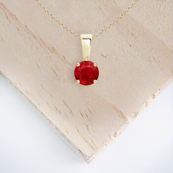 Genuine Ruby Necklace In 9ct Gold, 2 of 12