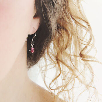 Silver Ruby Earrings, 7 of 11