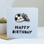 Football Birthday Card With Football And Boots, thumbnail 1 of 3