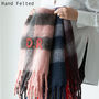Personalised Chunky Knit Check Blanket Scarf, thumbnail 5 of 11