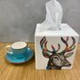 Tissue Box Cover Wooden Rainbow Stag, thumbnail 2 of 3