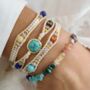 Sana Rough Cut Chakra Gemstone Stretch Bracelet, thumbnail 5 of 7