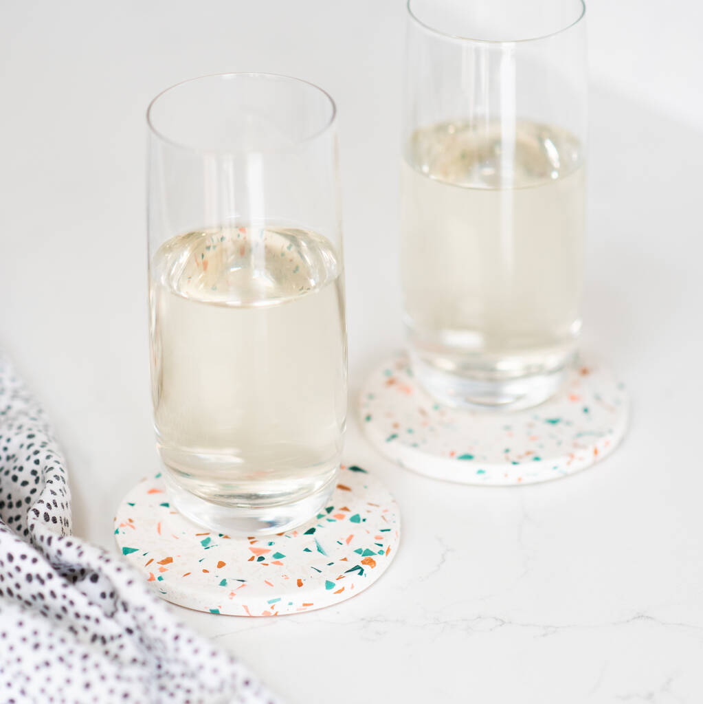 Jesmonite Terrazzo Coaster By Slow Make Studio