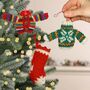 Three Fair Trade Knitted Hanging Decorations, thumbnail 1 of 9