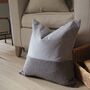 Grey Velvet And Wool Scatter Cushion, thumbnail 1 of 6