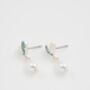 Forget Me Not Heart And Pearl Earrings Silver, thumbnail 5 of 9
