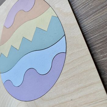 Wooden Easter Egg Puzzle Board, 3 of 5