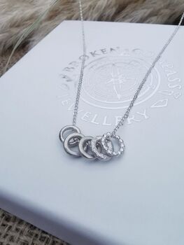 Handmade Sterling Silver 50th Birthday Necklace, 9 of 11