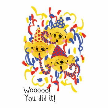 'Woo! You Did It!' Congratulations Card, 2 of 2