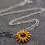Sunray Gold Plated Silver Charm Hoop Earrings, thumbnail 2 of 7