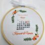 Personalised Wedding Gift Embroidery Design, thumbnail 5 of 11