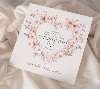 Personalised Daughter Christening Day Card, 2 of 2