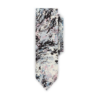 Eve White Abstract Wool Tie, 2 of 5