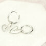 Heart Hoop Earrings In Silver Or Gold Colour, thumbnail 8 of 9