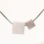Silver Cube Necklace, thumbnail 2 of 6