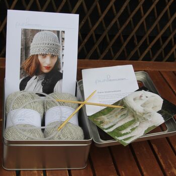 Coco Woollen Hat Knitting Kit Gift Set, 4 of 11