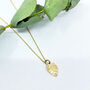 9ct Yellow Gold Leaf Necklace, thumbnail 2 of 11