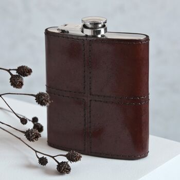 Leather Hip Flask, 2 of 4