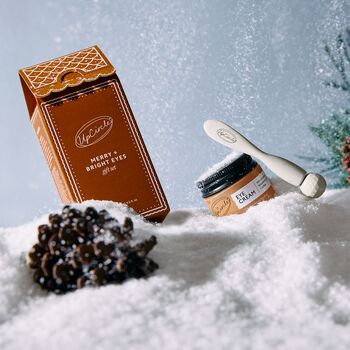 Merry + Bright Eyes Christmas Gift Set | Eye Cream + Eye Roller, 2 of 12