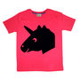 Kids Chalkboard T Shirt Unicorn Design, thumbnail 5 of 6