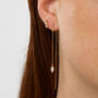 Droplet Crystal Threader Earrings, thumbnail 1 of 9