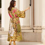 Delphinium Viscose Kimono Robe With Floral Print, thumbnail 1 of 3