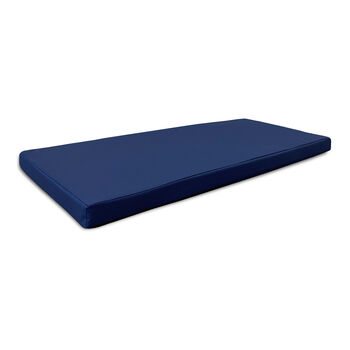 Navy Blue Water Resistant Garden Bench Seat Pad, 5 of 5