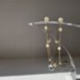 Nova Fine Chain Necklace With Pearls And Blue Topaz Drop, thumbnail 3 of 4