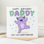 'Daddy From Your Little Monster' Birthday Card, thumbnail 1 of 2