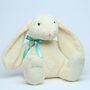 Large Cream Bunny Soft Toy With Personalised Heart, thumbnail 1 of 6
