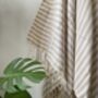 Cream Striped Cotton Sofa Throw, thumbnail 6 of 6