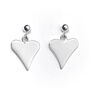 Sterling Silver Heart Earrings, thumbnail 1 of 4