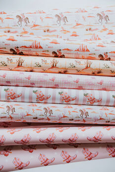 Wild West Pink Cowgirl Collection Wrapping Paper, 3 of 11