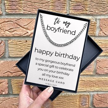 Curb Chain Special Birthday Gift For Your Boyfriend, 5 of 6