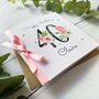 Personalised 40th Birthday Card. Handmade, thumbnail 2 of 5