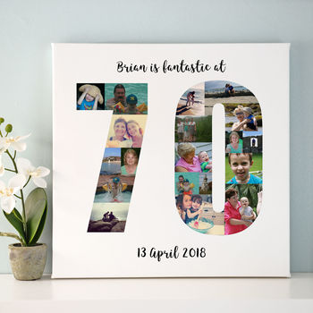 Personalised 70th Birthday Photo Collage, 8 of 8
