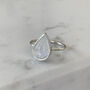 Large Statement Sterling Silver Teardrop Moonstone Ring, thumbnail 1 of 5
