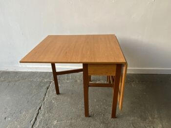 Mid Century 1960s Retro Vintage Large Drop Leaf Table, 2 of 8