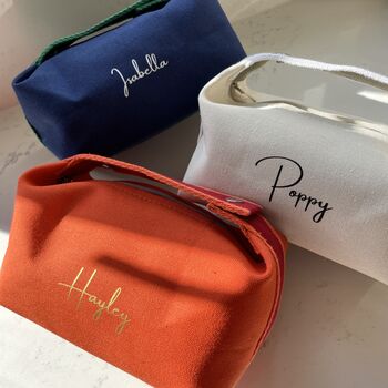 Personalised Top Handle Cosmetic Bag Hand Bag, 11 of 12