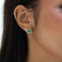 Green Aventurine Clover Earrings, thumbnail 1 of 3