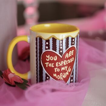 You Are My Espresso Valentine Mug Romantic Gift, 4 of 12