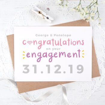 Personalised Engagement Date Card, 4 of 5