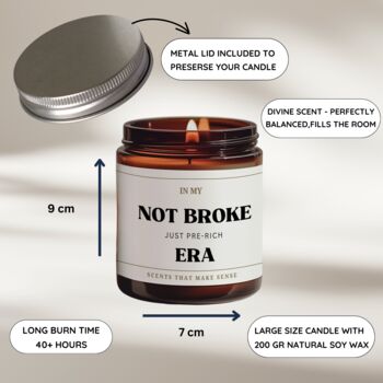 Funny Candle Gift Not Broke In My Pre Rich Era, 3 of 6
