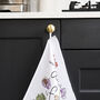 Christmas Tea Towel With Floral Design, thumbnail 8 of 9